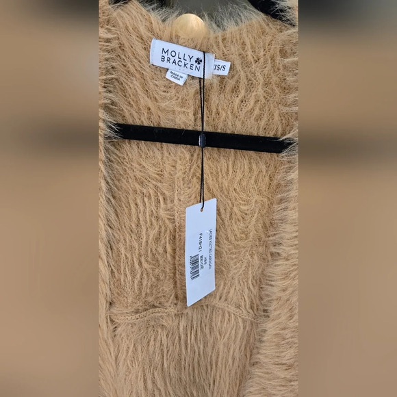 NWT Molly Bracken knit faux fur cardigan - Picture 6 of 7